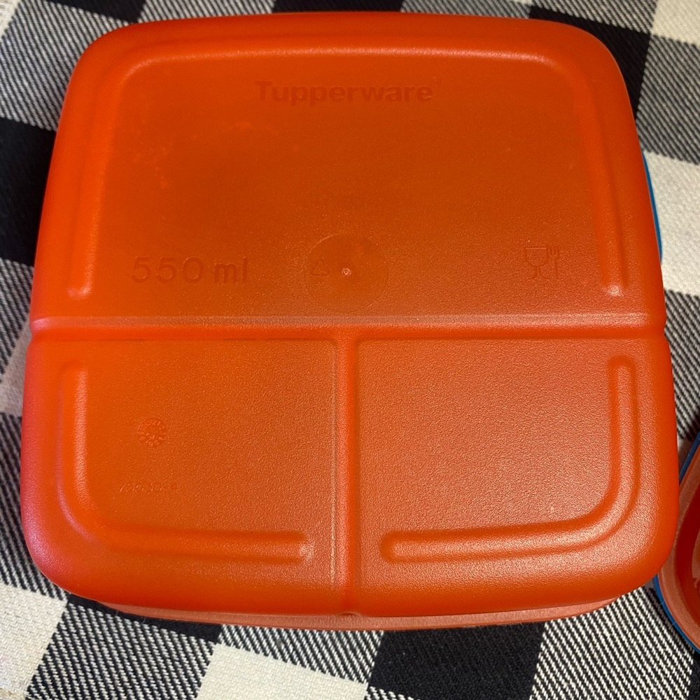 Tupperware Lunch It Divided Container Vibrant Blue and Orange Set‎ - Picture 7 of 7
